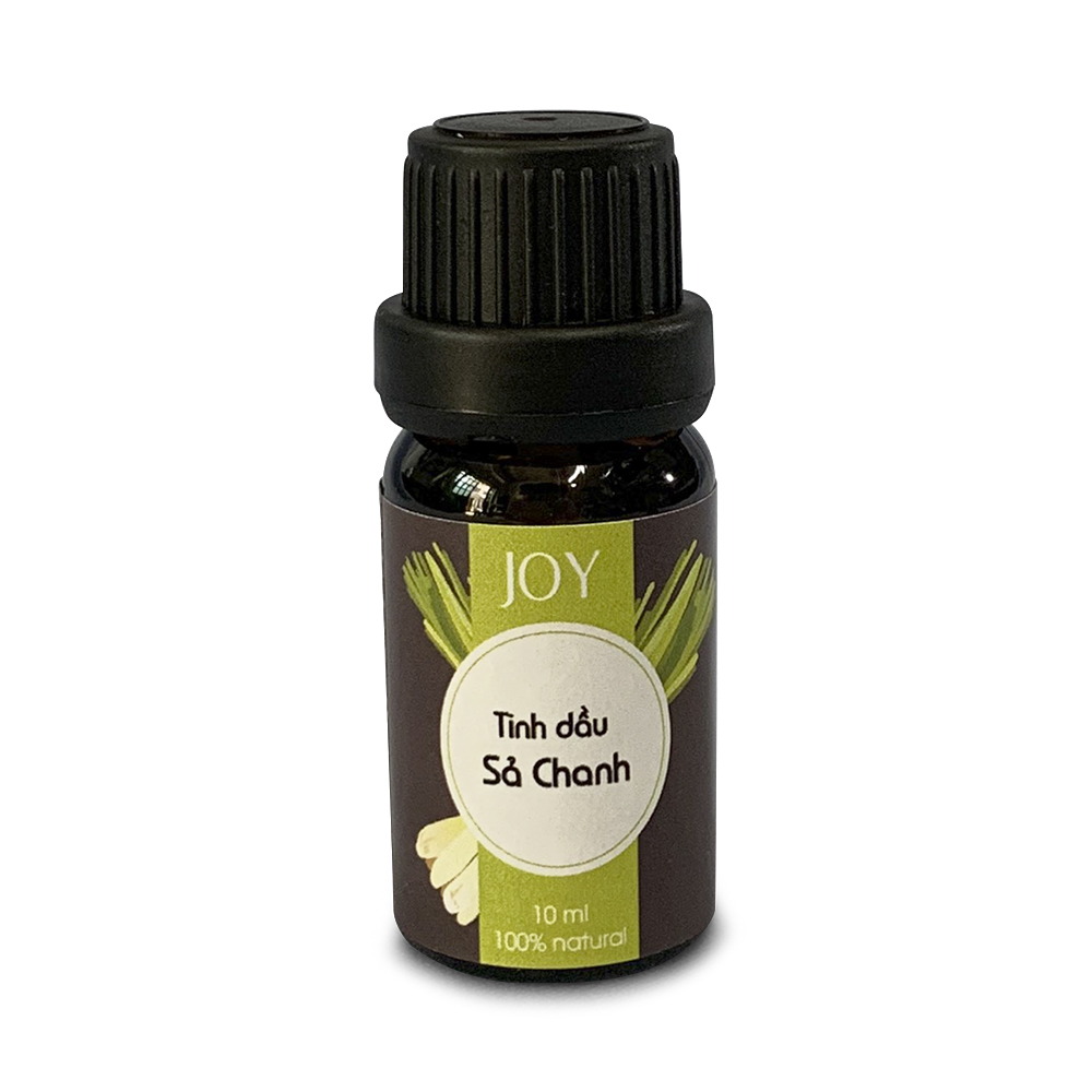 Tinh Dầu Sả Chanh Nguyên Chất Joy 10ml Xông Phòng - Đuổi Muỗi - Thư Giãn Dễ Chịu - Khử Mùi Hôi - Giảm Say Xe