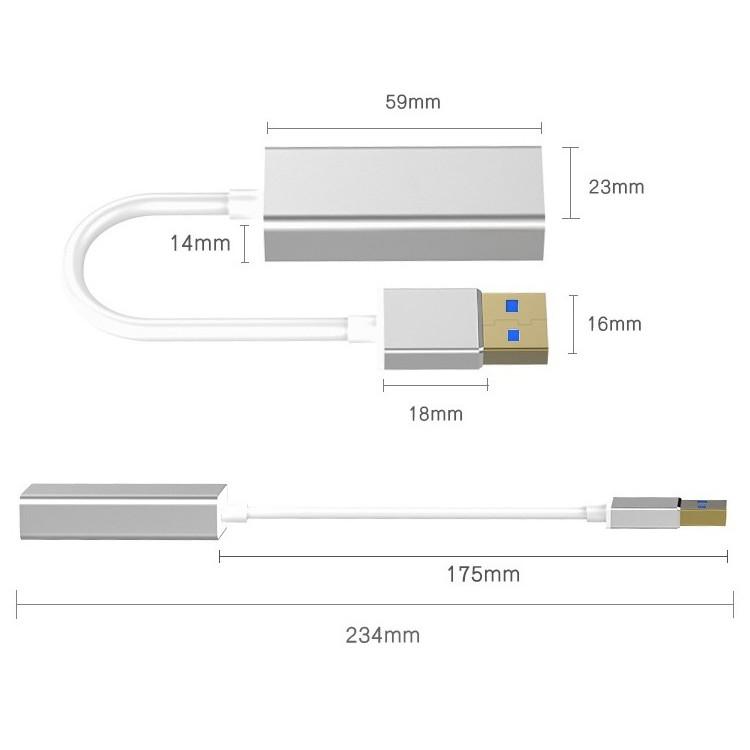 USB To LAN 1000Mbs cáp chuyển USB3.0 sang LAN Gigabit cao cấp