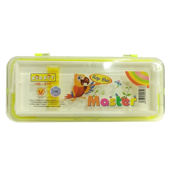 Hộp Bút Nhựa HB-016 Kidkit Master - Màu Vàng