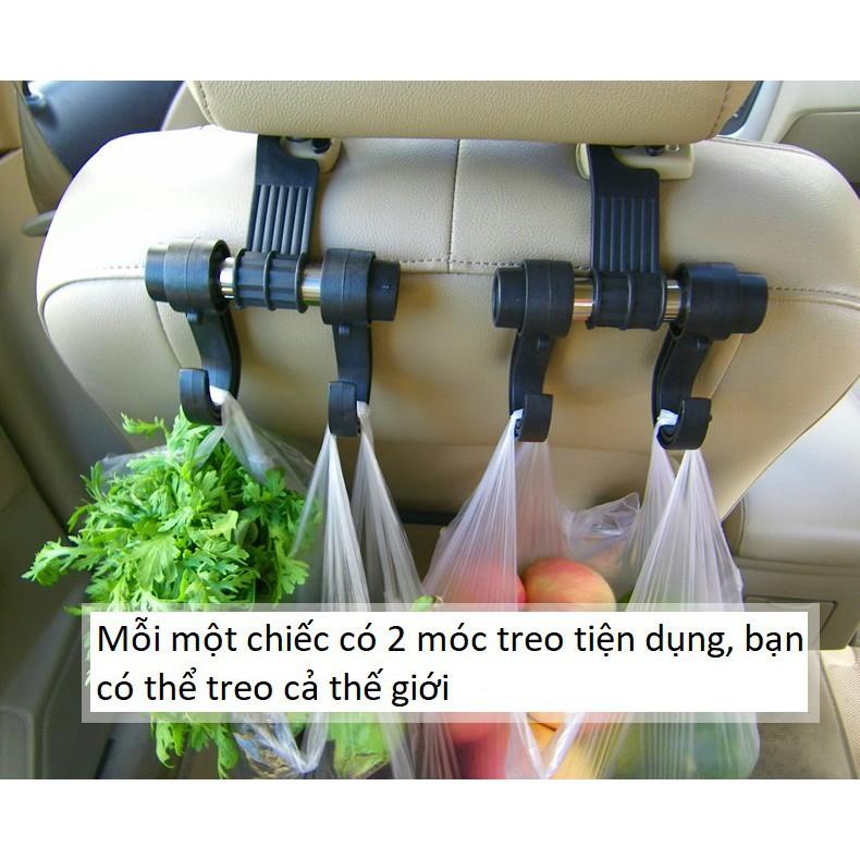 Móc Đôi Treo Đồ Sau Ghế Xe Ô Tô