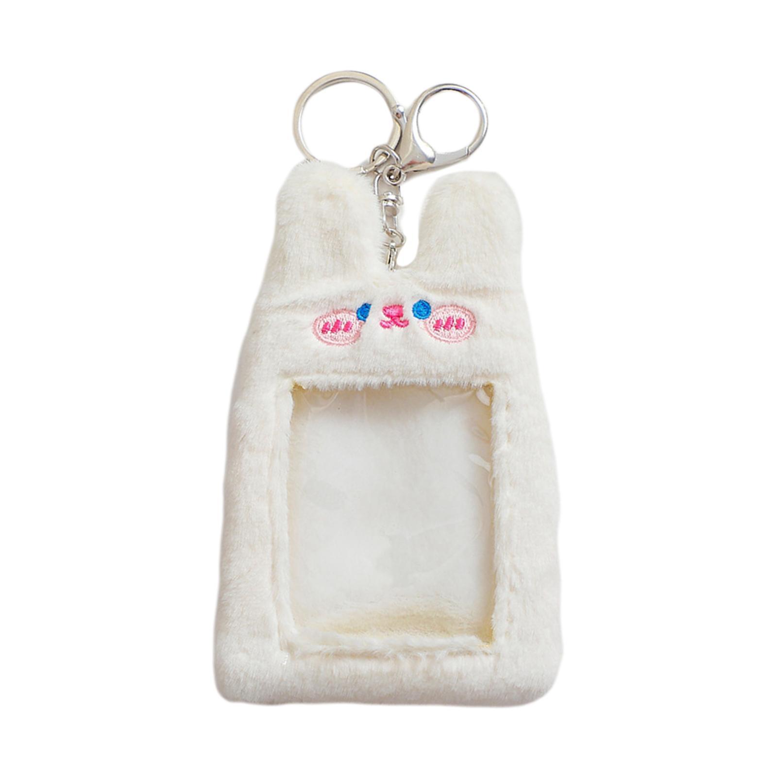 2x Plush Cartoon Photocard Holder Card Cover Practical Card Holder