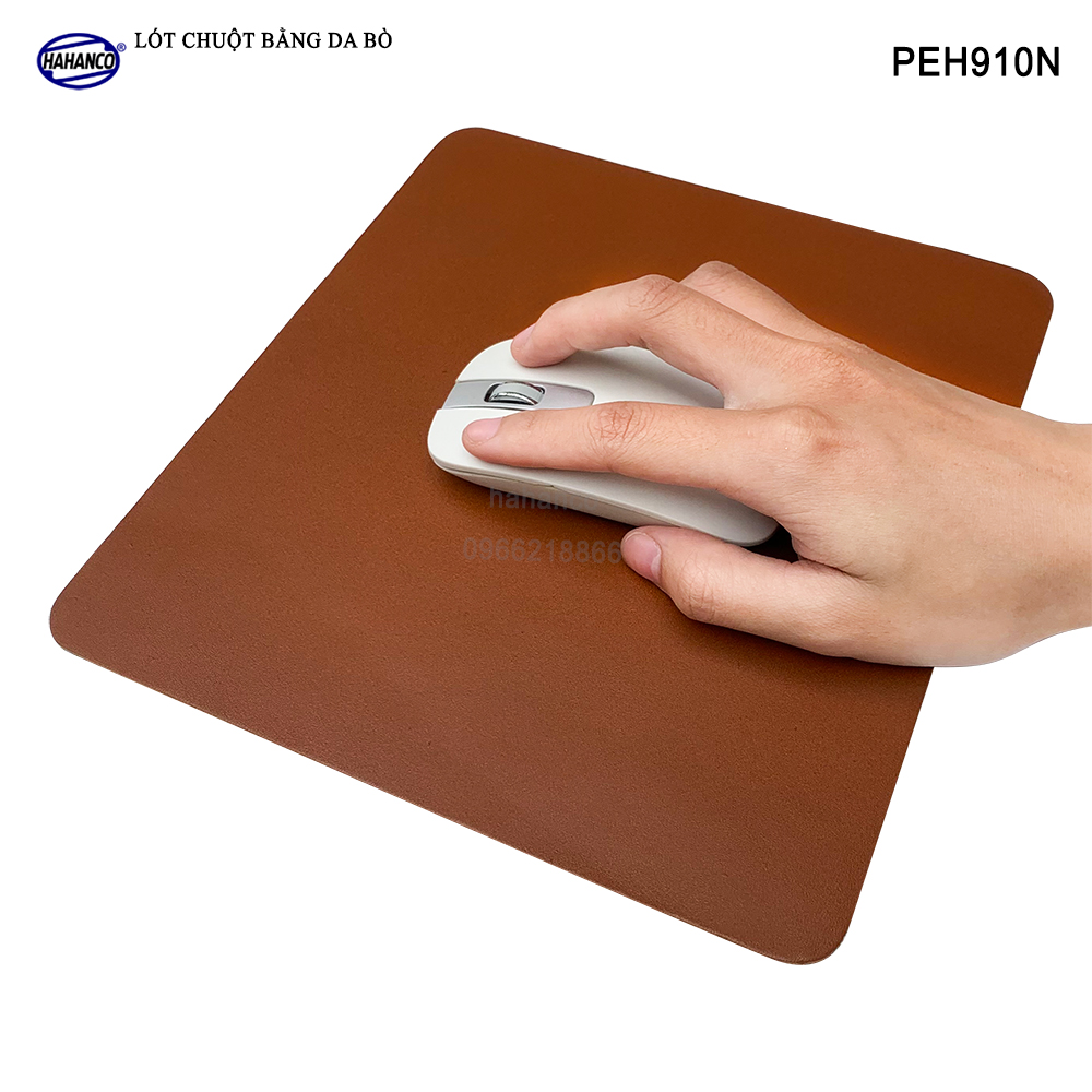 Miếng lót chuột gaming, pad bằng da bò xịn (PEH910) chống nước, trơn trượt siêu bền - Mouse Pads Leather of HAHANCO - Hàng chính hãng