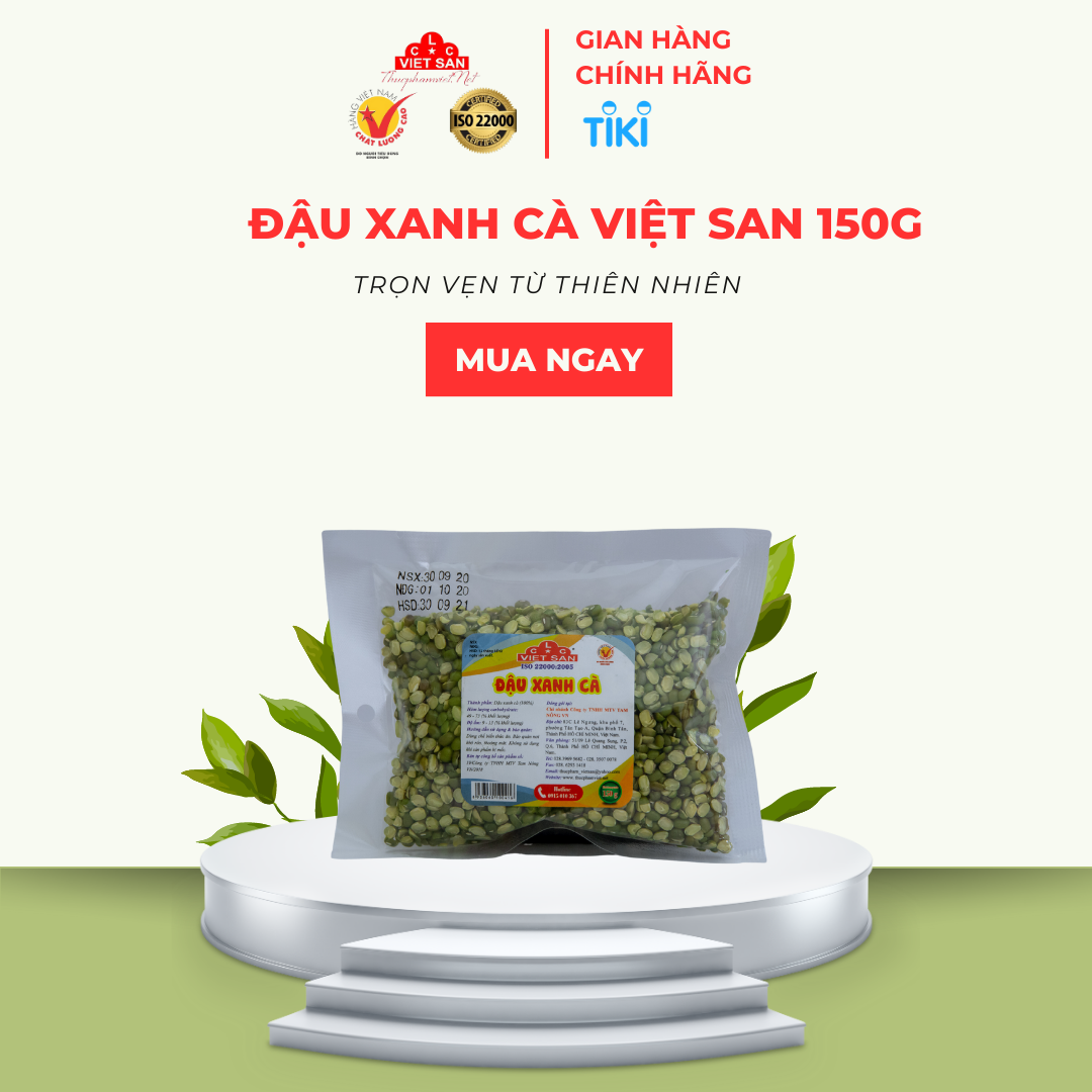 Đậu Xanh Cà Loại 1 Việt San 150g