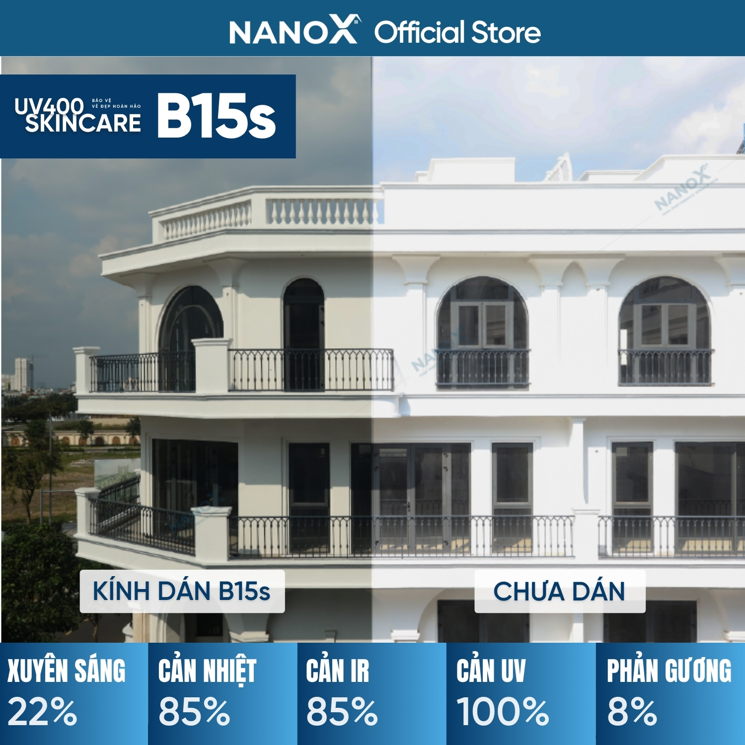 Phim cách nhiệt dán kính chống nắng &amp; chống chói NanoX