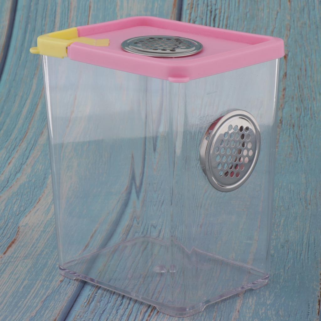 Plastic Transparent Reptile Pet Spider Scorpion Feeding Breeding Box Case