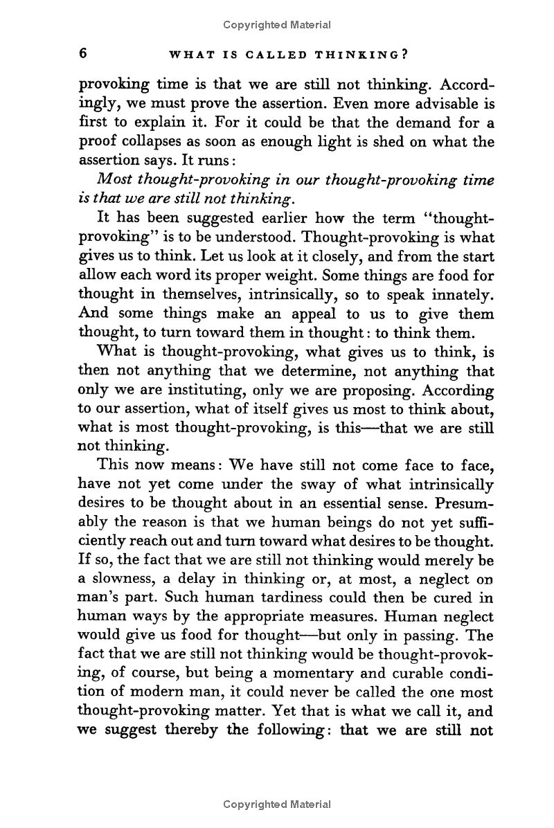 Sách ngoại văn: Harper Perennial Modern Thought - What Is Called Thinking?