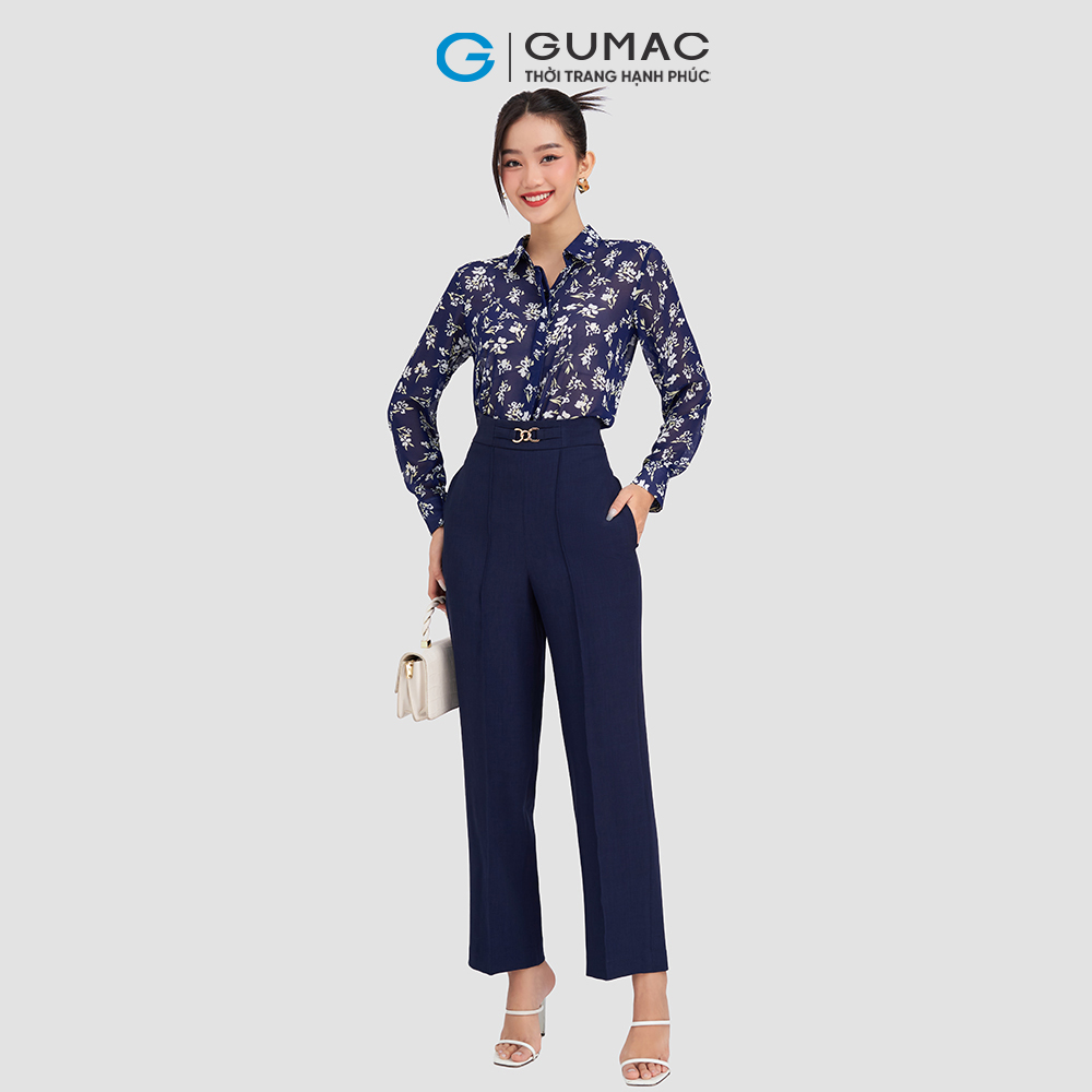 Quần ống đứng lưng kiểu GUMAC QD03041
