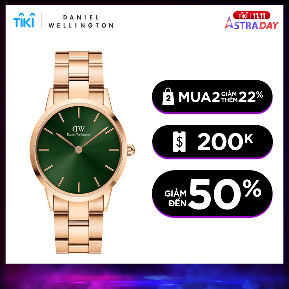 Đồng hồ Nam Daniel Wellington dây Kim loại - Iconic Emerald 36mm DW00100419