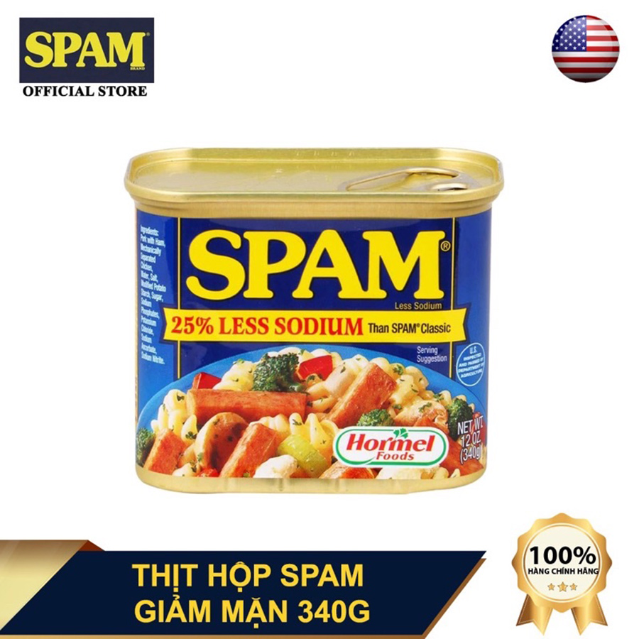 Thịt Hộp Hormel Spam Less Sodium 340g