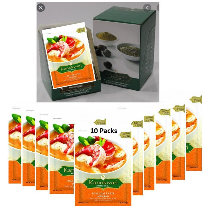 Hộp 10 gói Bột lẩu thái Kanokwan 30 g