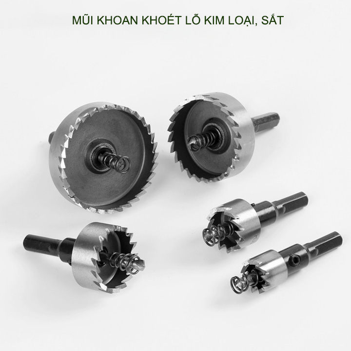 01 Mũi khoan khoét lỗ inox, sắt, nhôm đa năng bằng thép cứng, có nhiều kích cỡ cho khách lựa chọn