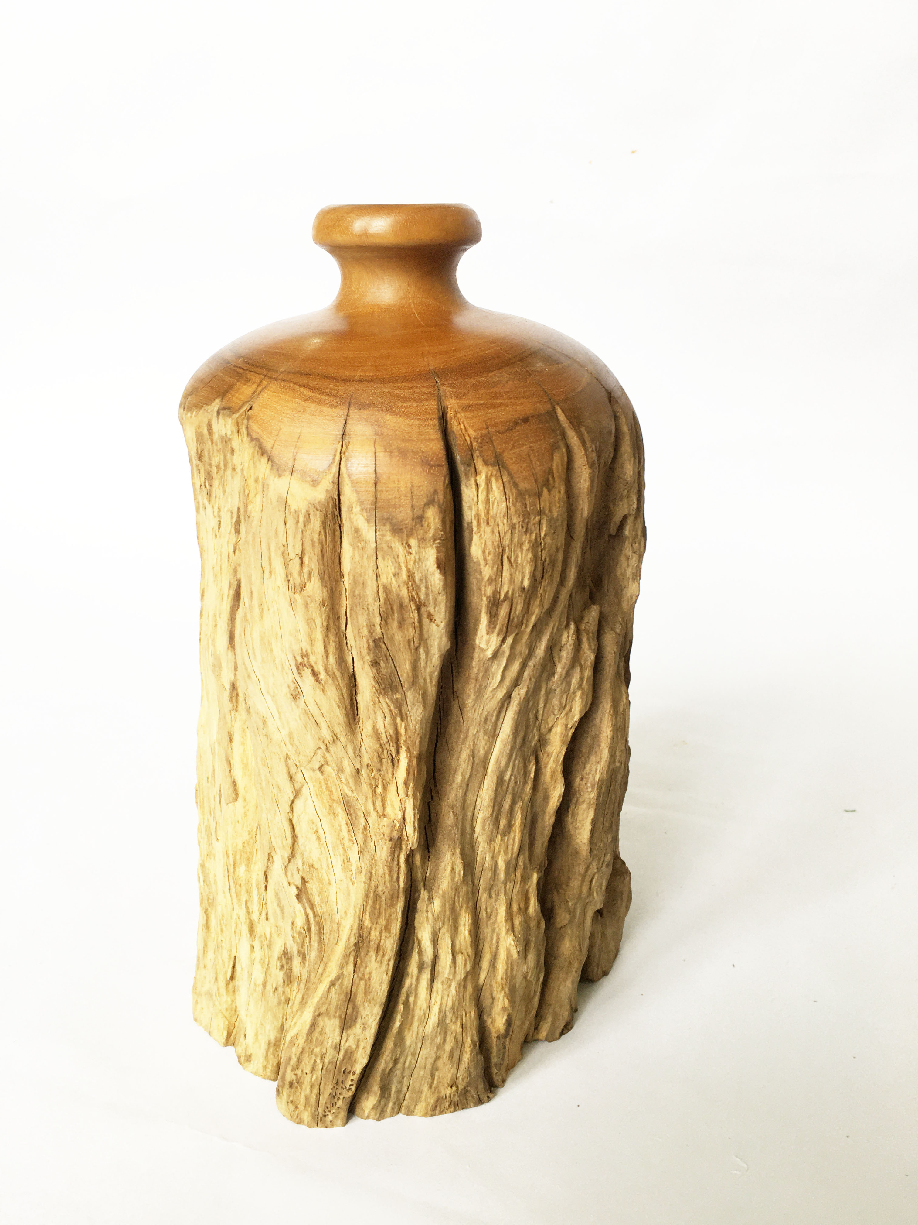 Lọ bình hoa gỗ lũa tự nhiên gỗ Bình Linh dùng decor trang trí sang trọng