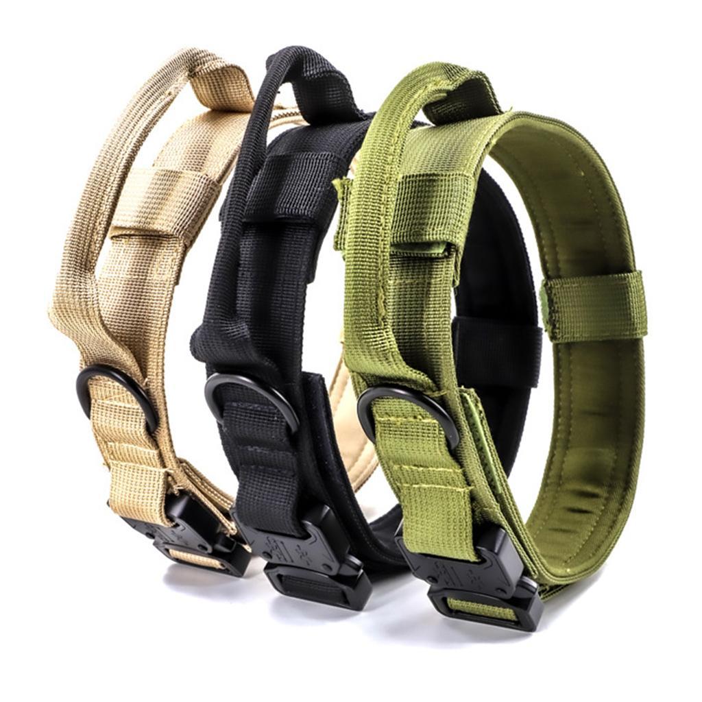 Dog Collar Classic Solid Colors with D-Ring for Medium Large Dogs Black