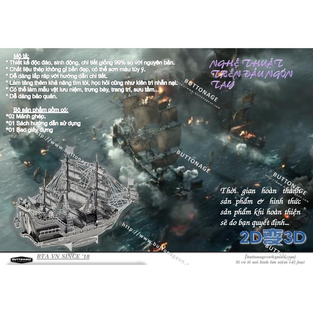 Mô Hình Lắp Ráp 3d Tàu Buồm Nữ Hoàng Anne Báo Thù - Queen Anne’s Revenge !
