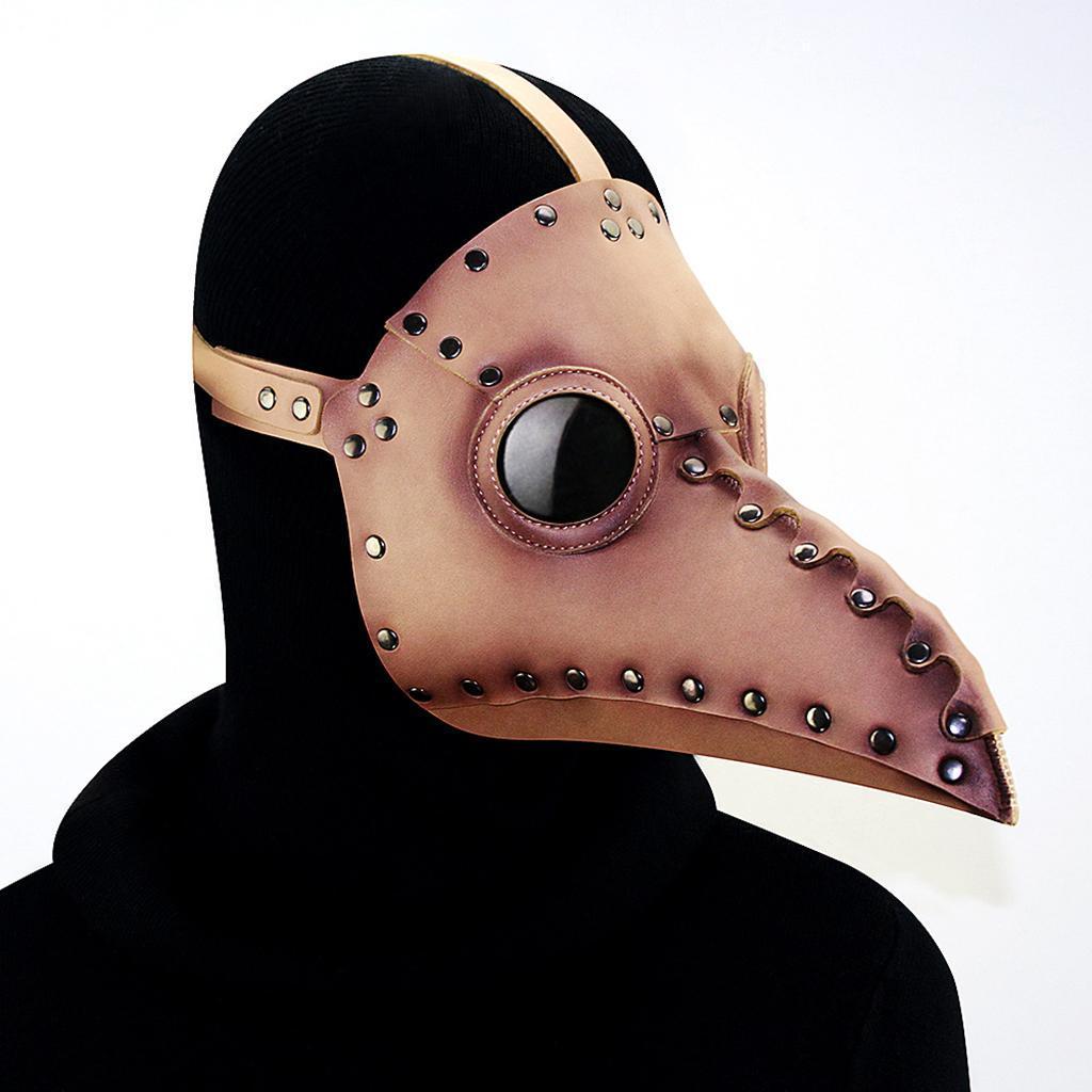 Plague Bird Long Nose Beak PU Leather Steampunk Halloween Mask
