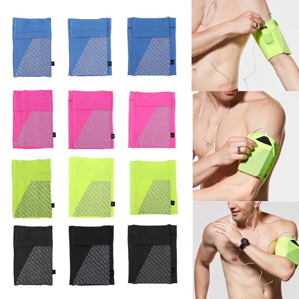 Reflective Running Sports Armband Phone Holder Arm Wrist Belt Bag