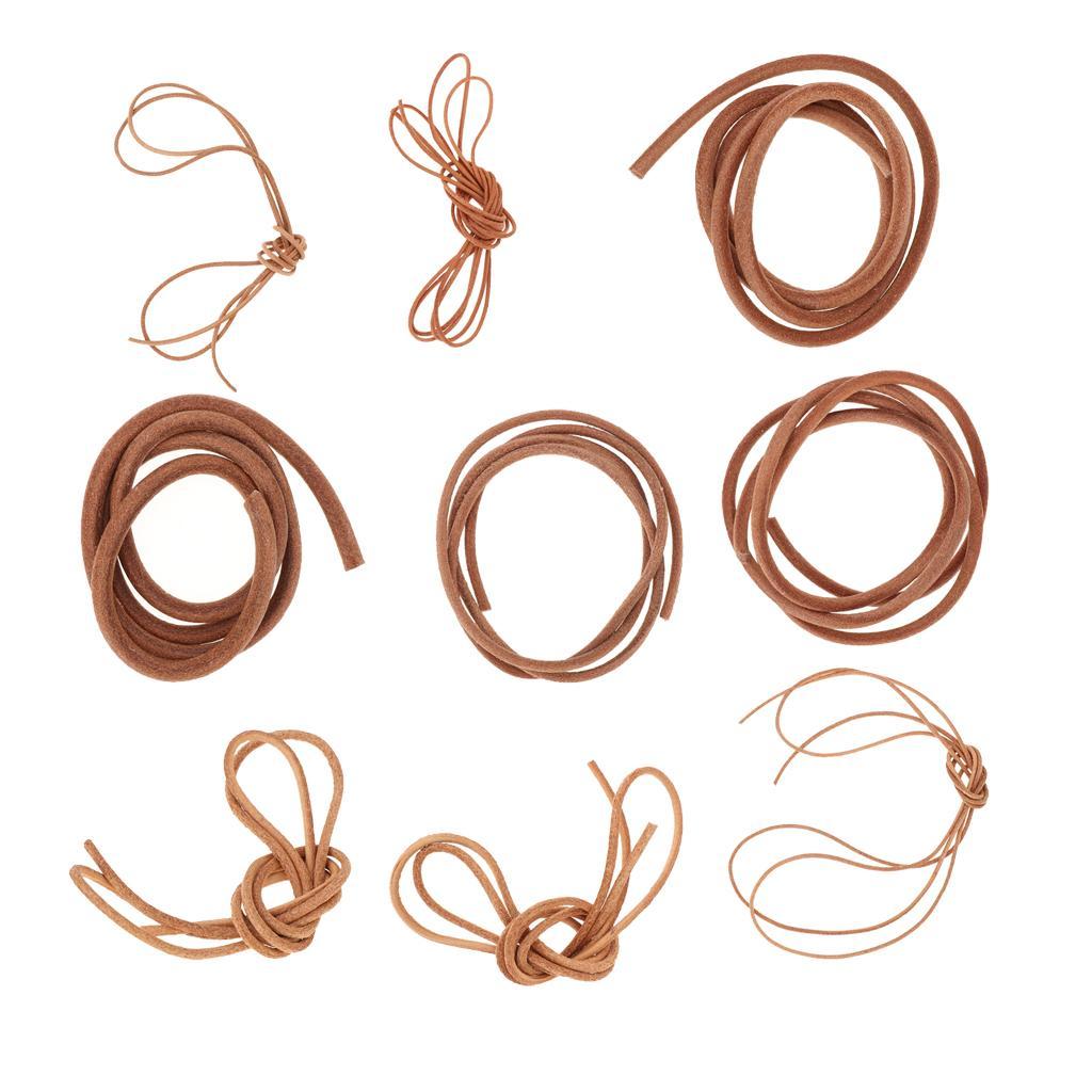 1 Meter Long Leather Cord Jewelry Kumihimo Making Thread Rope Braiding String1mm 1.5mm 2mm 2.5mm 3mm 4mm 5mm 6mm 8mm for DIY Crafts