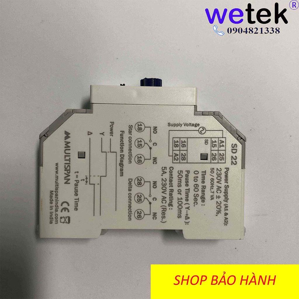 Multispan SD-22 Timer Sao Tam giác cài Din, nhỏ gọn và hiệu quả