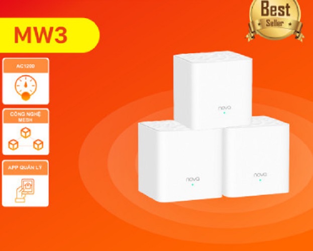 Router Wifi Mesh Chuẩn AC1200 Tenda Nova MW3 - 3 Pack - Hàng Chính Hãng