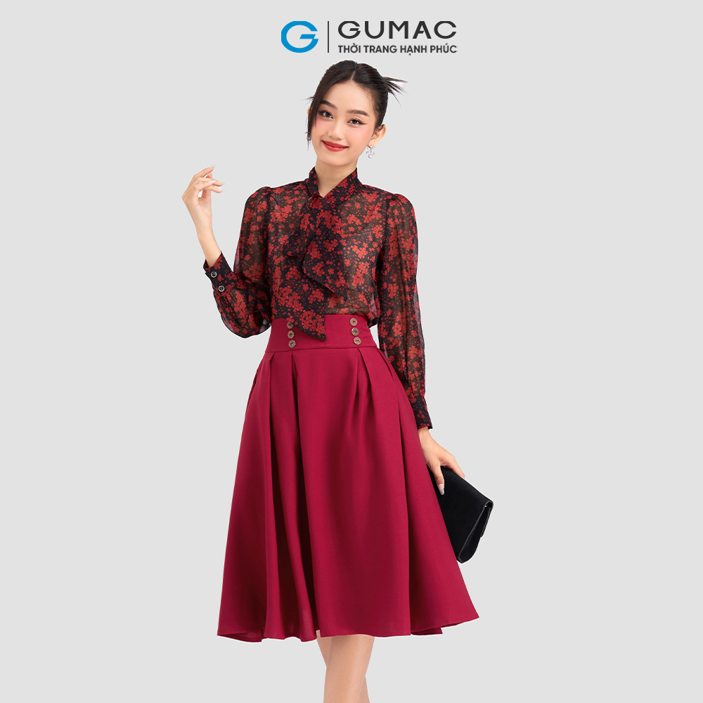 Áo kiểu thắt nơ GUMAC AD03066