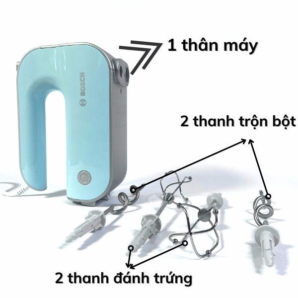 Máy Đánh Trứng Bosch MFQ4030, Máy Tạo Bọt Cà Phê, Công Suất 500w, 4 Que Đánh, Nhập Đức