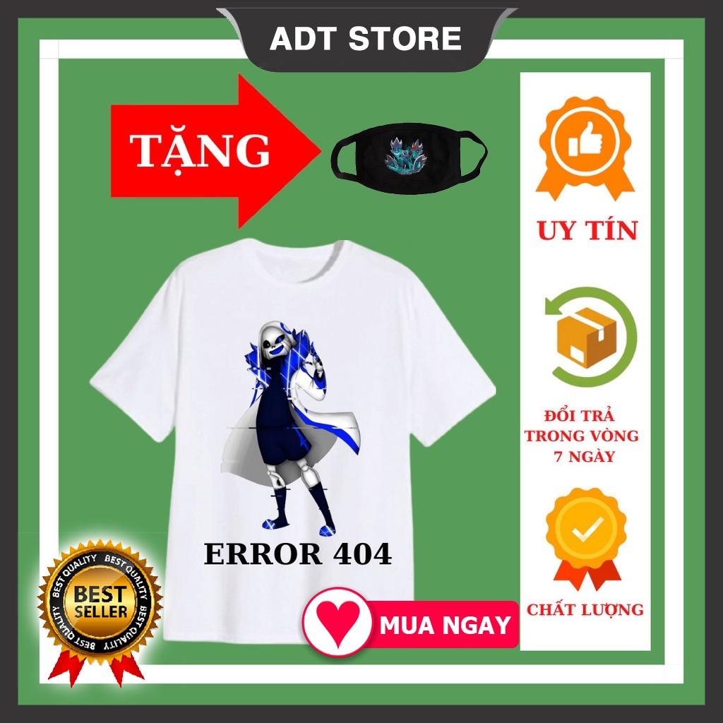 Áo thun Error 404 Sans cho trẻ em, tay ngắn, đủ size tặng kèm khẩu trang siêu HOT