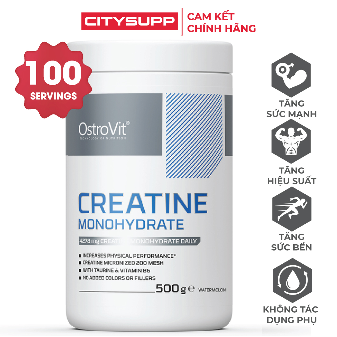 Chính Hãng Ostrovit Creatine Monohydrate 500G Hỗ Trợ Tăng Cơ, Tăng Sức Mạnh &Amp; Hiệu Suất Tập Luyện - Anh Đào