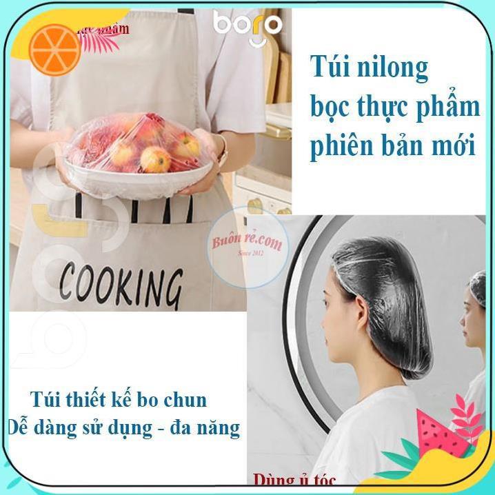 Set 100 màng bọc thực phẩm túi gấu co giãn tái sử dụng nhiều lần