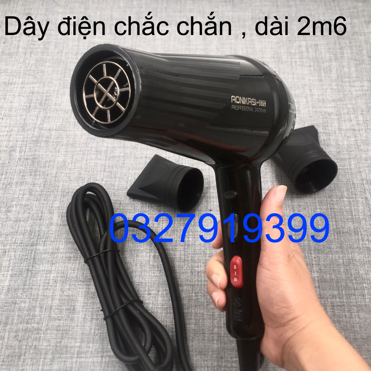 Máy sấy tóc cao cấp AONIKASI 9869 2400W- sấy chuyên nghiệp