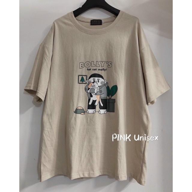 Áo Thun Tay Lỡ Unisex Hình con chó dễ thương Freesize
