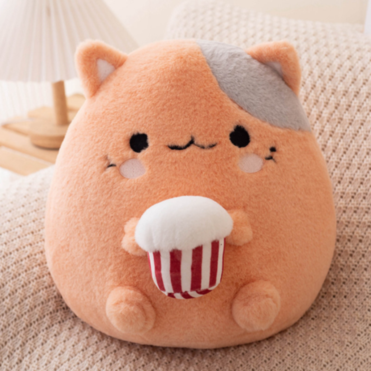 Đồ Chơi Thú Bông Hình Gấu Tròn Ôm Bánh 32cm M1-19