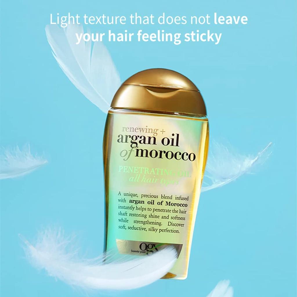 TINH DẦU DƯỠNG TÓC OGX Renewing, Argan Oil of Morocco Penetrating Oil, All Hair Types, 100ml (3.3oz)