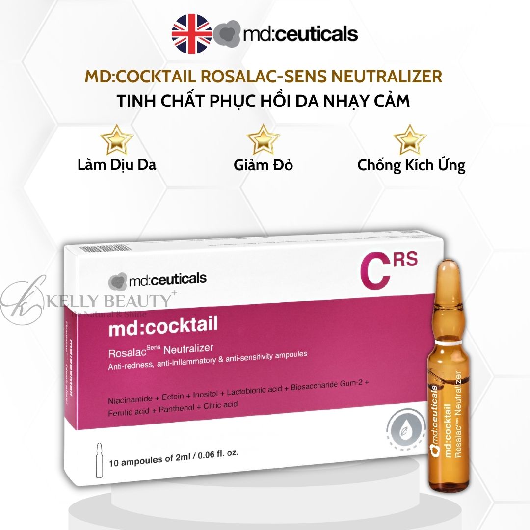 Tinh Chất Giảm Đỏ, Phục Hồi Da Nhạy Cảm MD:Cocktail Rosalacsens Neutralizer - MD:Ceuticals | Kelly Beauty