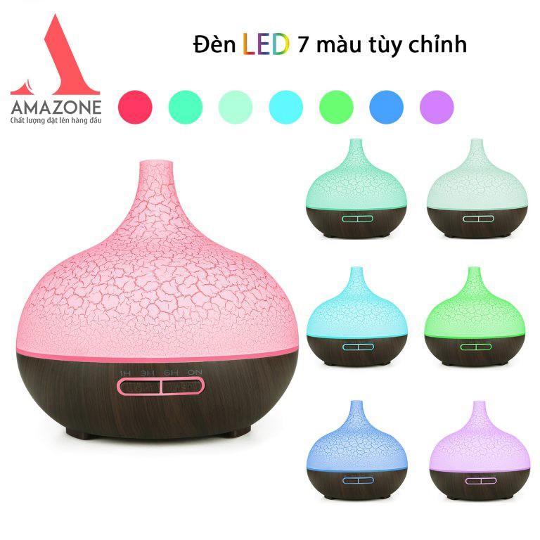 Máy xông tinh dầu phòng ngủ - máy khuếch tán tinh dầu BÍ NGÔ HOA VĂN 550ml -