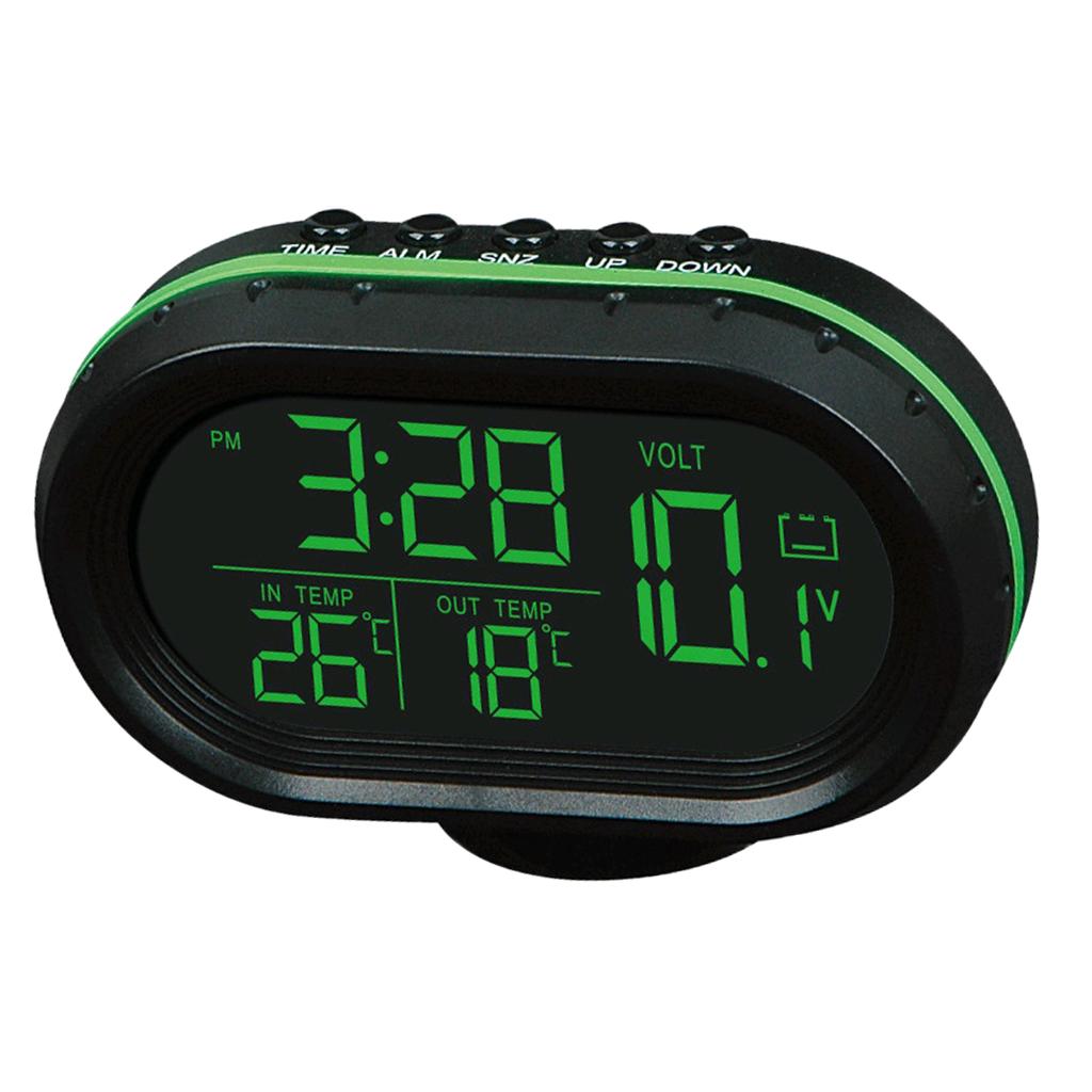 LCD Large Display Car/Auto Clock Display Voltage & Temperature C/F & Time