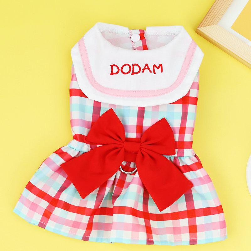 Đầm Không Tay Họa Tiết Sọc Caro Thanh Lịch Dành Cho Cún Cưng.