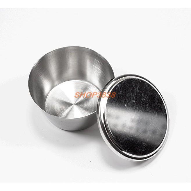 Combo 20 Khuôn Làm Bánh Flan Có Nắp Inox 304 Tặng 40 Khuôn Nhựa