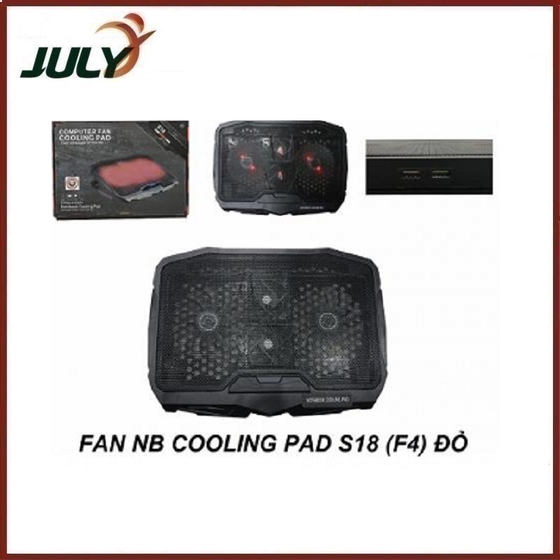 FAN NB S18 COOLING PAD  - ĐỎ - JL