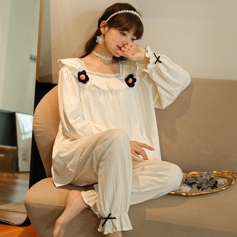 Bộ mặc nhà nữ, bộ ngủ nữ phong cách tiểu thư siêu đẹp