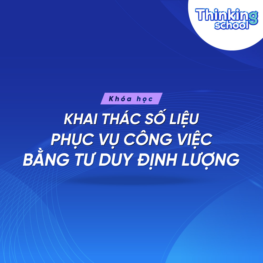 Khóa Học Khai Thác Số Liệu Phục Vụ Công Việc Bằng Tư Duy Định Lượng Thinking School Tự Học Online