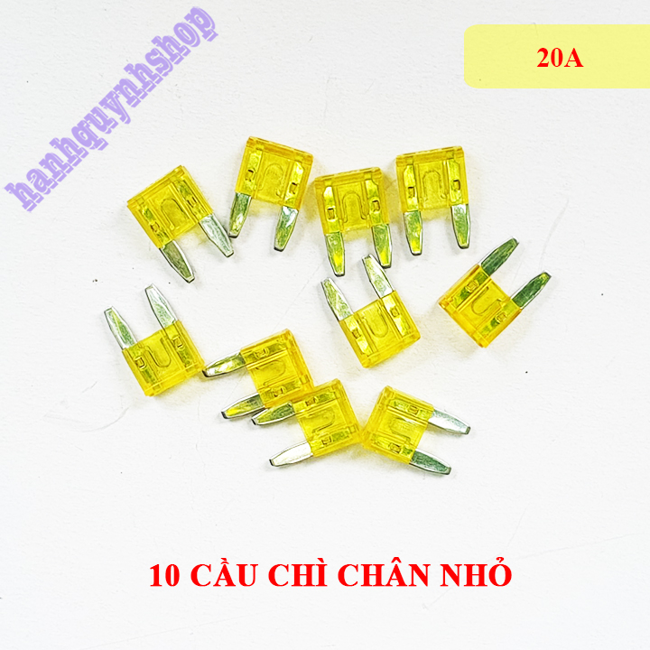 Combo 10 cầu chì ô tô chân nhỏ 5A 10A 15A 20A 25A 30A loại đẹp