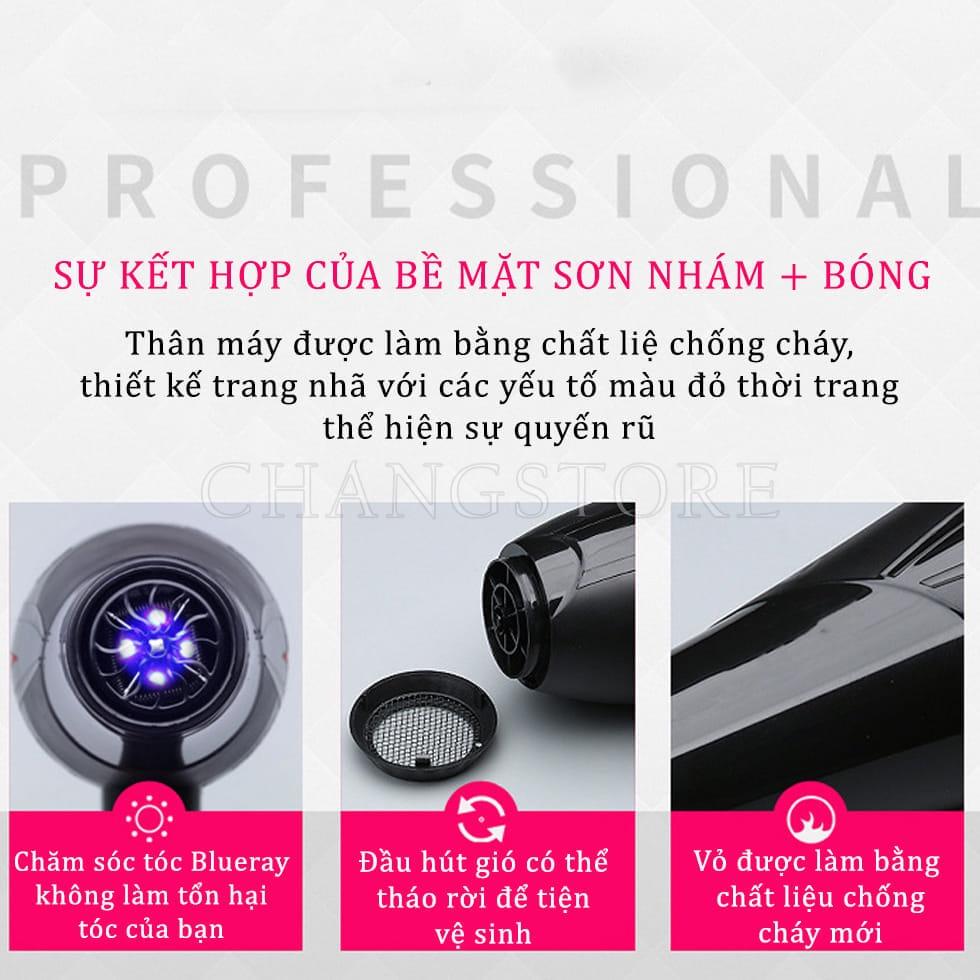 Máy Sấy Tóc Tạo Kiểu Salon 2 Chiều Nóng Lạnh Công Xuất Lớn 3500W Công Nghệ Mới Không Gây Khô Tóc