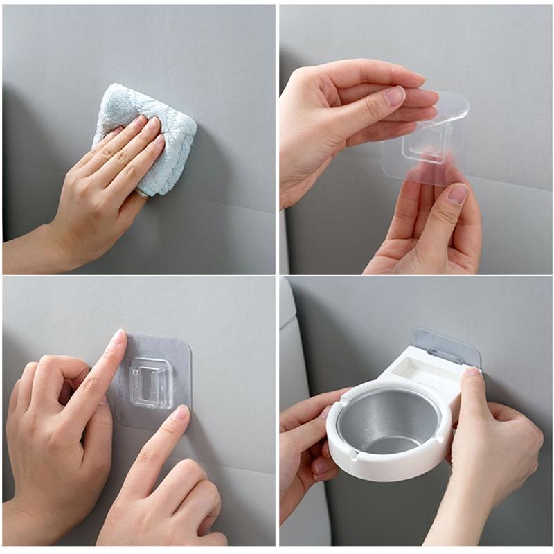 Multifunctional Wall Mounted Stainless Steel Bathroom Storage Rack Ashtray Bathroom Accessories