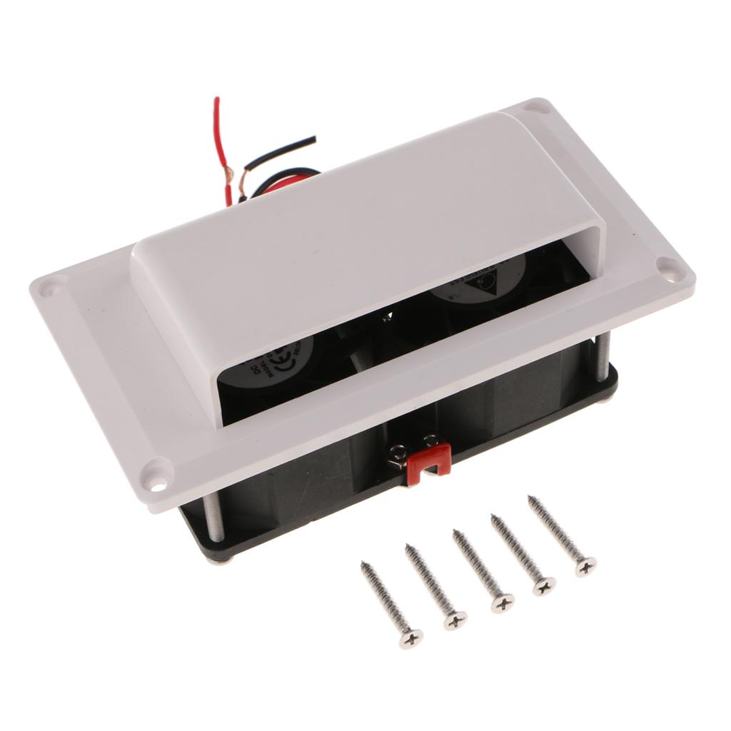 White Roof Exhaust Fan Vent Kit Camper Trailer RV  Part
