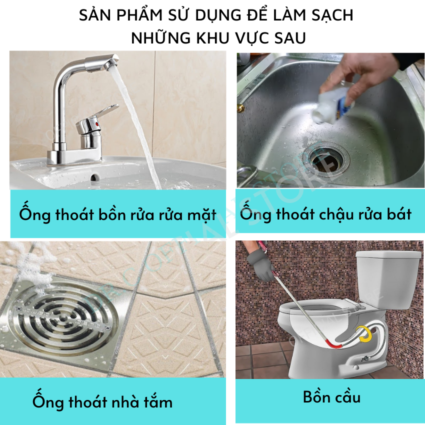 Bột Thông Tắc Đường Ống, Cống Thoát, Chậu Rửa, Vệ Sinh Lồng Giặt Dr.C CHÍNH HÃNG - Be.Easy