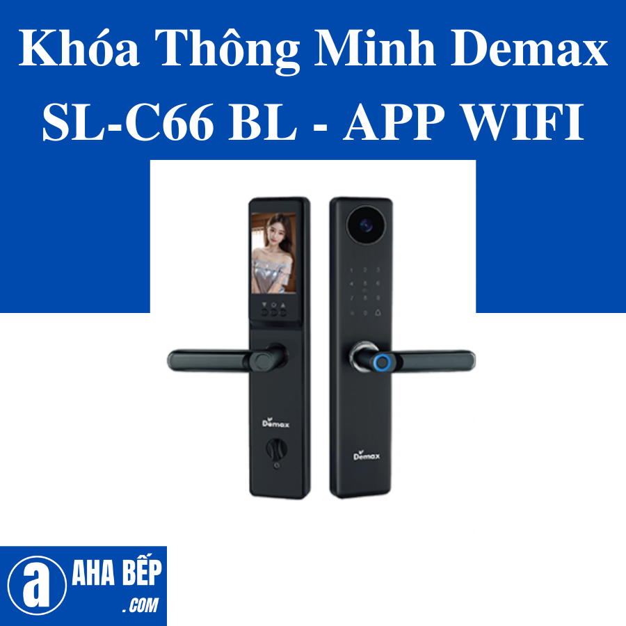 Khóa Thông Minh Demax SL-C66 BL - APP WIFI. Hàng Chính Hãng