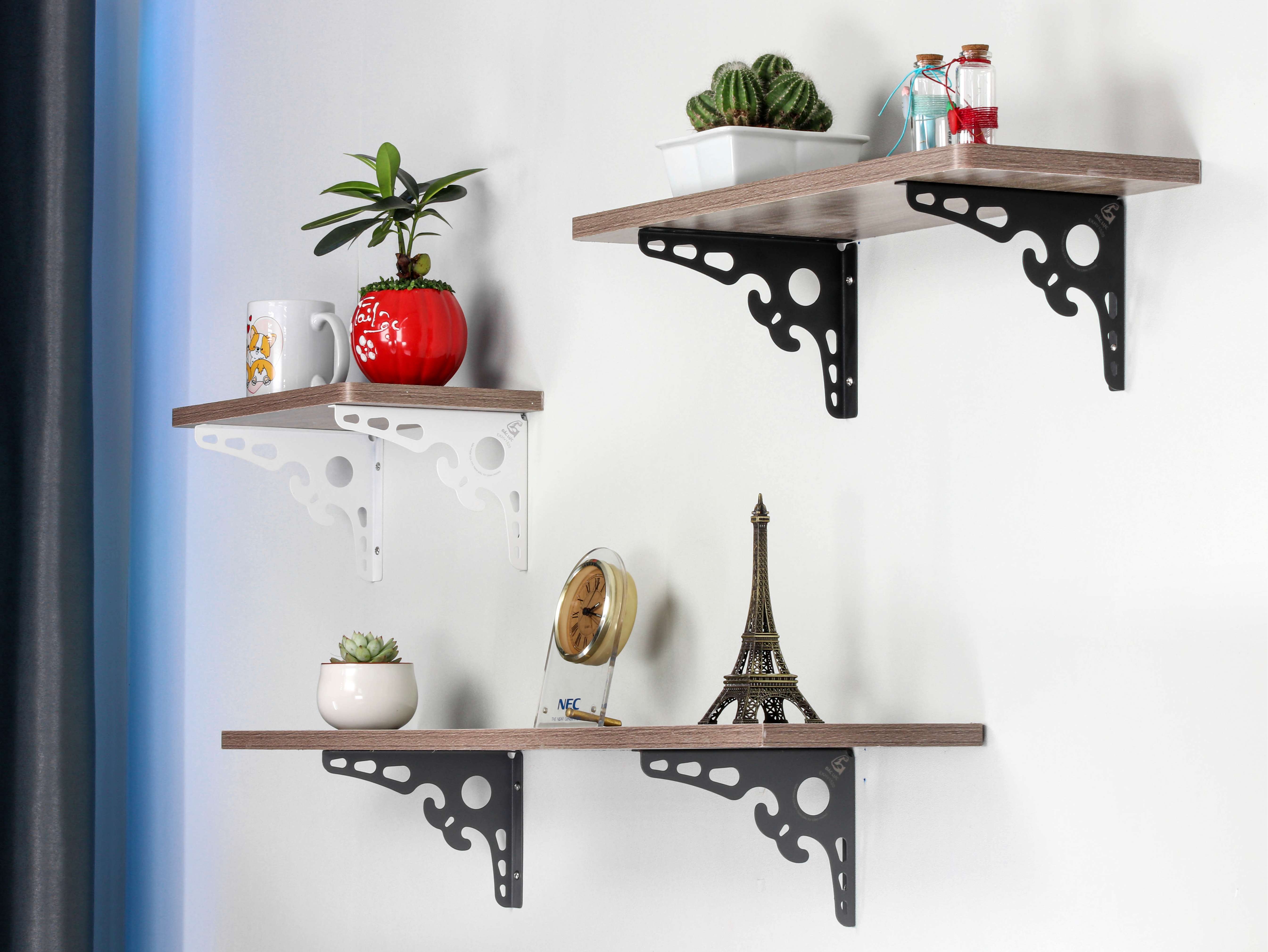 Giá để kệ, eke chữ L hoa văn treo tường chính hãng 15x20cm