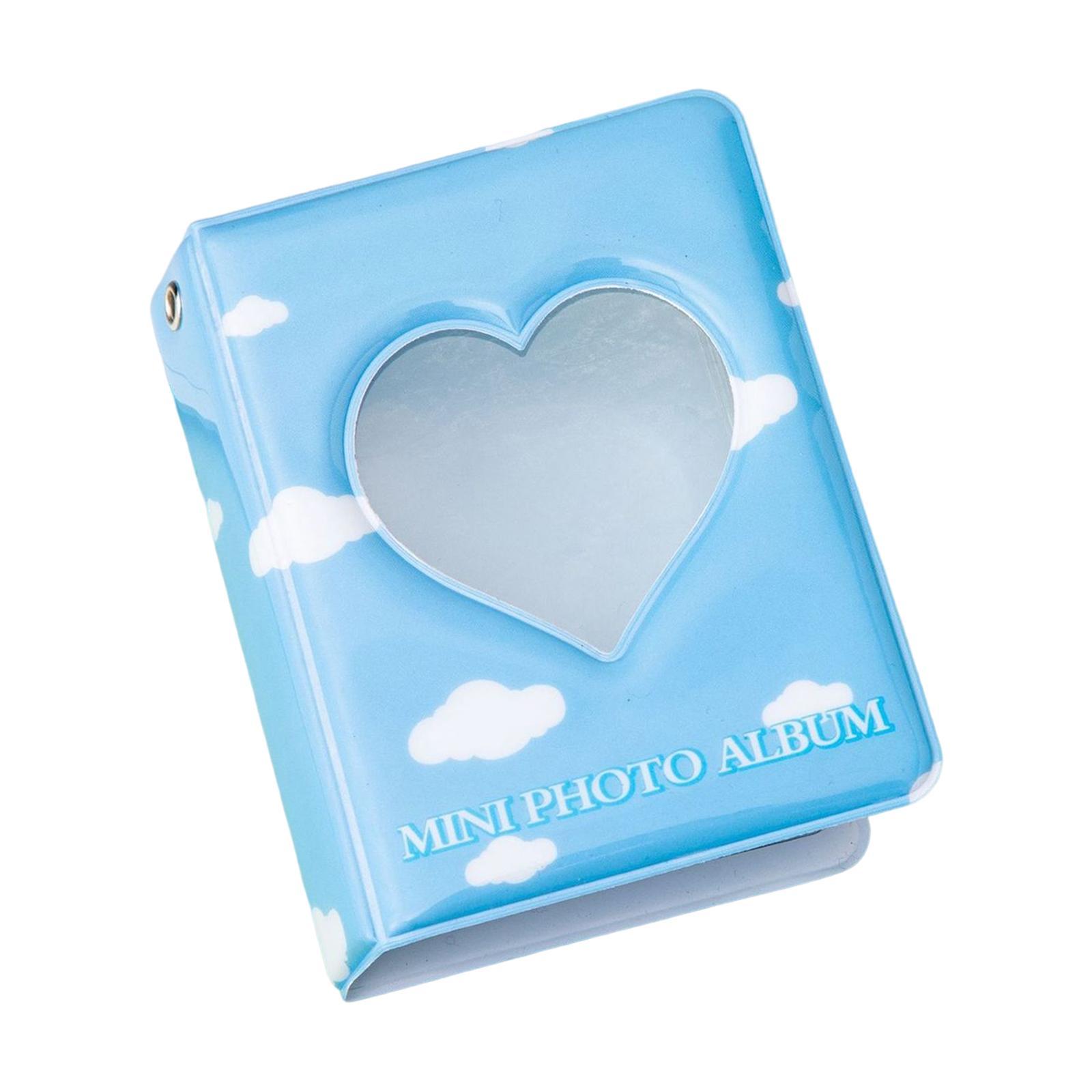 Business Card Holder 3 inch Mini Photo Album Cartoon Cards Binder 40 Pockets Photocard Holder Book for Travel Record Wedding Guest Book Gift