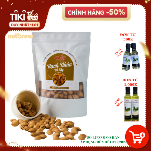 HẠNH NHÂN VỎ SẤY ASTAR TÚI 300 gr