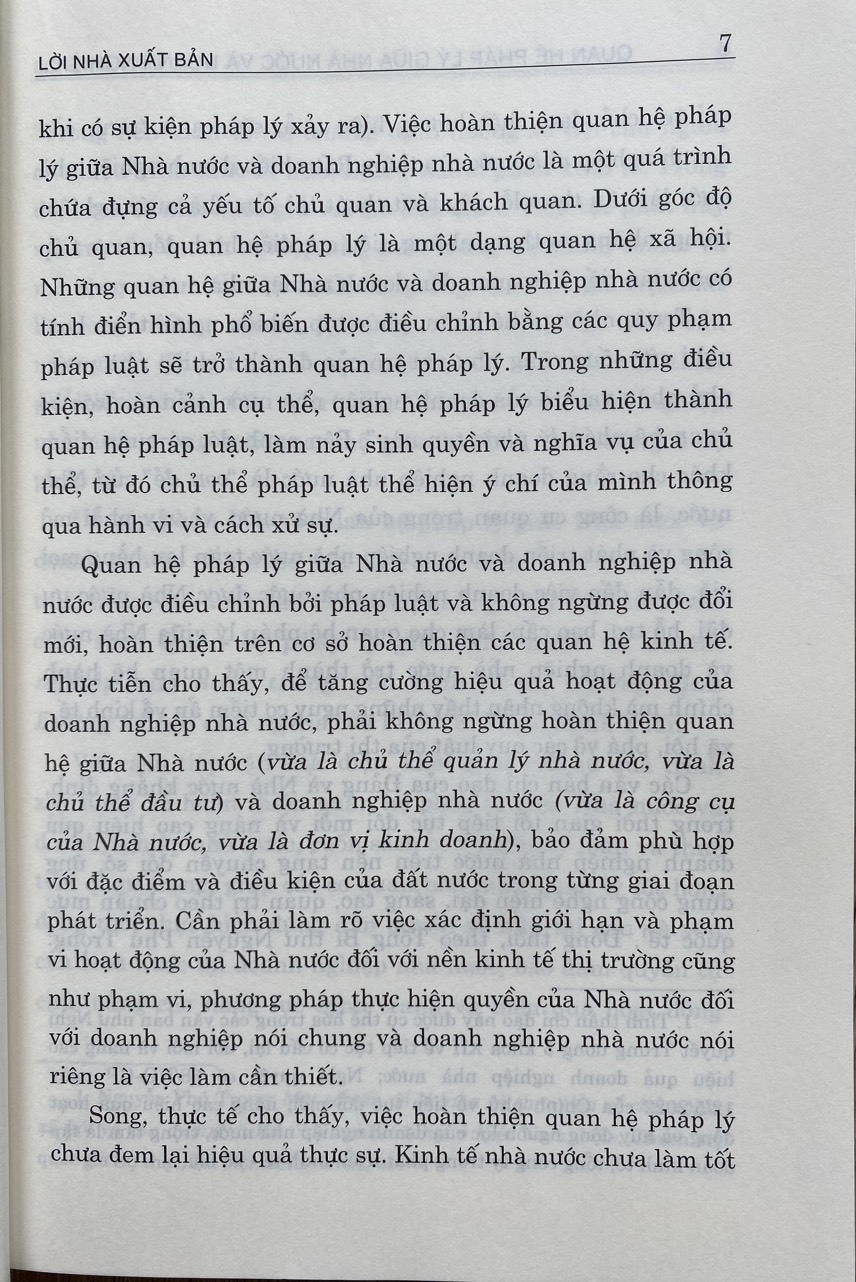 Quan Hệ Pháp Lý Giữa Nhà Nước và Doanh nghiệp Nhà Nước Trong Nền Kinh Tế Thị Trường Đinh Hướng Xã Hội Chủ Nghĩa